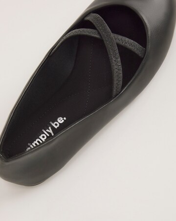 Margot Crossover Stretch Ballerina Shoes Wide E Fit Simply Comfort