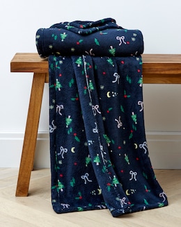 Bow Fleece Throw