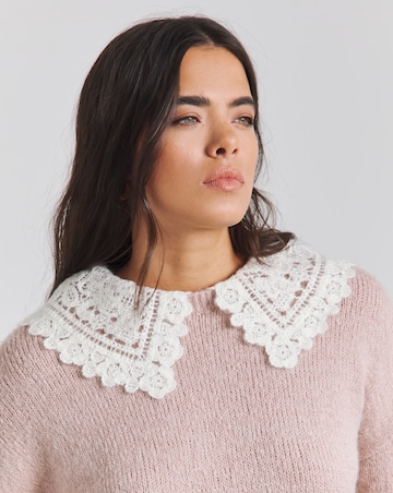 Simply Be Blush Pink Collar Detail Jumper