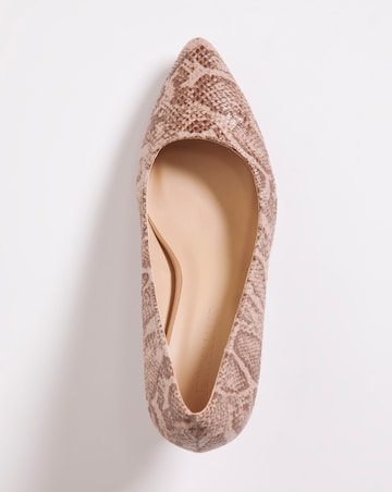 Kayla Flexi Sole Kitten Heel Court Shoe - Extra Wide Fit (EEE)