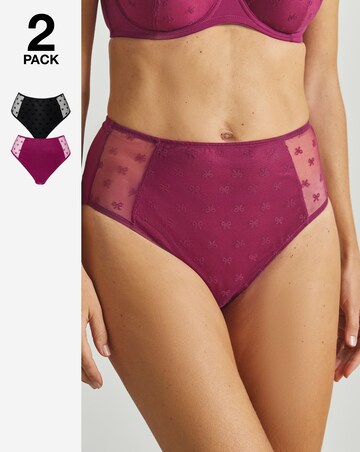 Pretty Secrets (2 Pack) Hannah Bow Full Brief Knickers