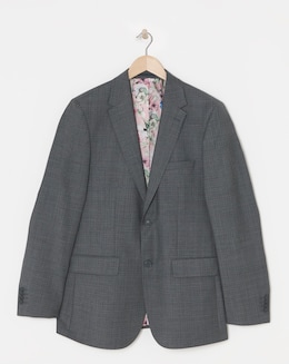William Hunt Textured Grey Suit Jacket