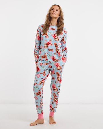 Chelsea Peers Classic Crew Neck Pyjama Set Chocolate Box Print