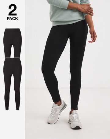 Basic 2 Pack Jersey High Waist Leggings