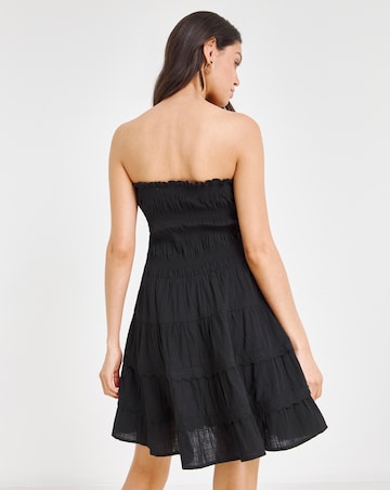 Beach To Beach Broderie Trim Mini Beach Dress