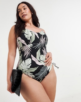 Elomi Tropical Retreat Non Wired Plunge Swimsuit Black