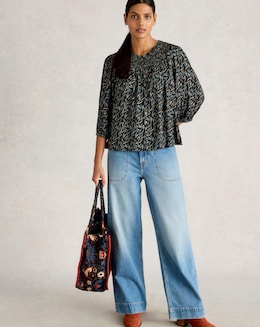 White Stuff Remi Metallic Top