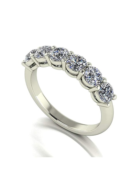 9ct White Gold 1.35ct eq total Moissanite Solitaire Ring