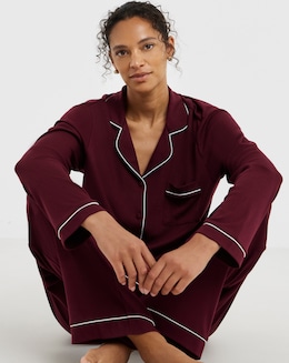 Pretty Secrets Ribbed Button Through Pyjama Set