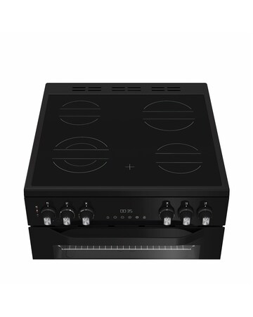 Hotpoint HDE6VDCASB1 60cm Electric Double Cooker with Air Fry - Black