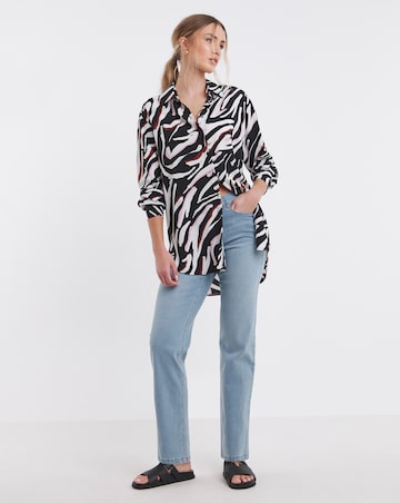 Simply Be Abstract Zebra Print Value Shirt