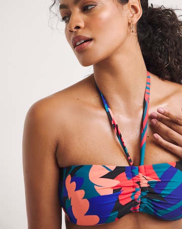 Tropical Mix and Match Non Wired Bandeau Bikini Top