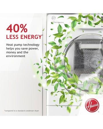 Hoover H-Dry 300 HLEH8A2DE Wifi Connected 8kg Heat Pump Tumble Dryer - White