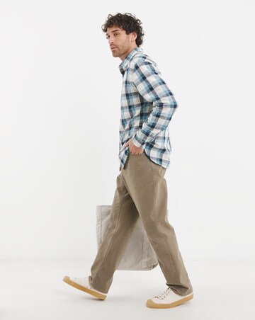 Long Sleeve Linen Check Shirt