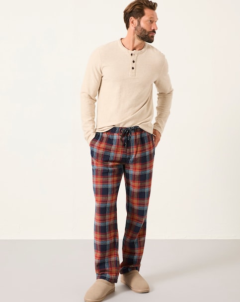 FatFace Lomond Check Pyjama Trousers - Blue