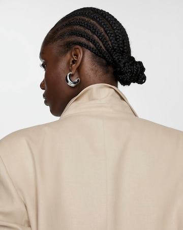 Mango Beige Linen Blazer