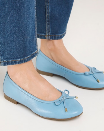 Eliza Basic Leather Ballerina - Wide Fit (E)