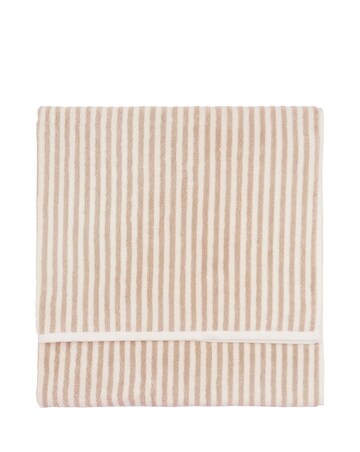 Yard Hebden Stripe Cotton Towel - Natural