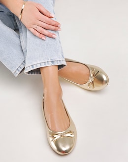 Selena Classic Flat Ballerina Shoes - Wide Fit (E)
