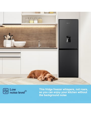 Fridgemaster MC55240DEB Fridge Freezer with Water Dispenser- E Rated