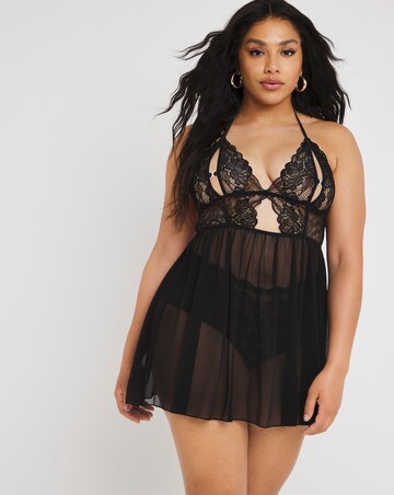 Ann Summers Diamond Kiss Chemise Black