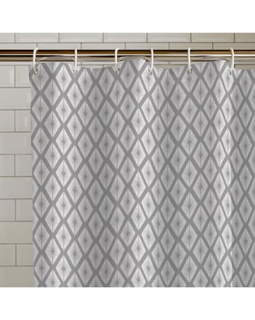 Catherine Lansfield Aztec Diamond Shower Curtain