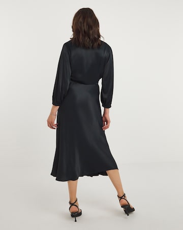 Joanna Hope Heavy Satin Midi Dress