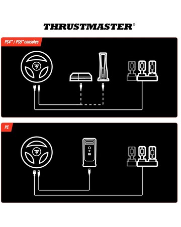 Thrustmaster T98 Ferrari GTB Racing Wheel and Pedal Set for PS5 / PS4 / PC