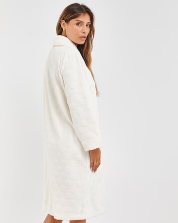 Pretty Secrets Button Through Fleece Dressing Gown