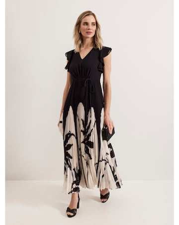 Phase Eight Uma Printed Pleat Maxi Dress