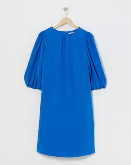 Joanna Hope Cobalt Balloon Sleeve Shift Dress