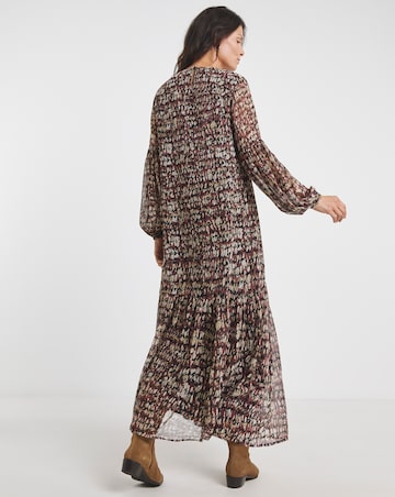 Tie Neck Georgette Maxi Dress