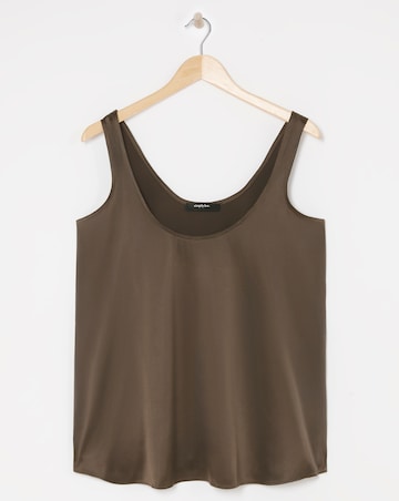 Satin Scoop Neck Vest