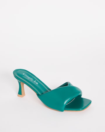 Angela Volume Twist Heeled Mule - Extra Wide (EEE)