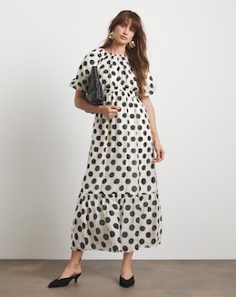 Joanna Hope Puff Sleeve Printed Dress