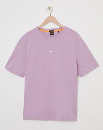 BOSS Short Sleeve Purple Centre Logo T-Shirt