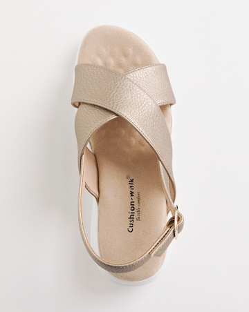 Cushion Walk Bronze Crossover Sandal- Wide Fit (E)