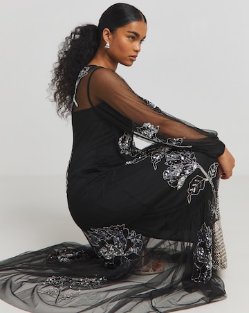 Maya Deluxe Embellished Trapeze Dress