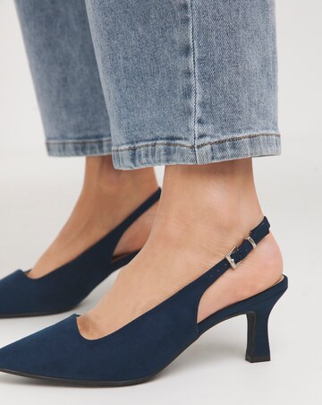 Marina Flexi Sole Kitten Heel Slingback - Extra Wide Fit (EEE)