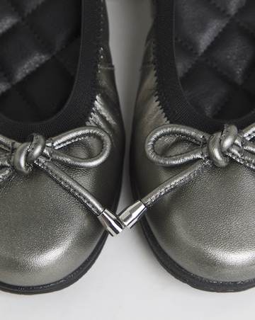 Heavenly Soles Zuri Elasticated Topline Ballerinas - Extra Wide Fit (EEE)