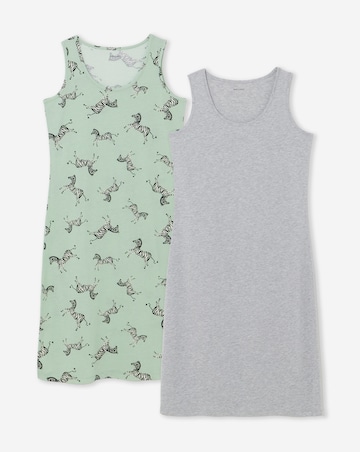 JD Williams (2 Pack) Value Zebra Nighties