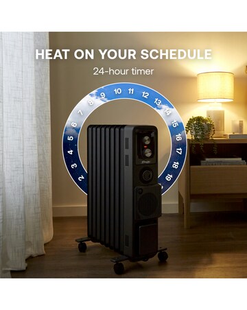 Dimplex Oil Free Radiator 2.4kW with Timer and Turbo Fan- Black