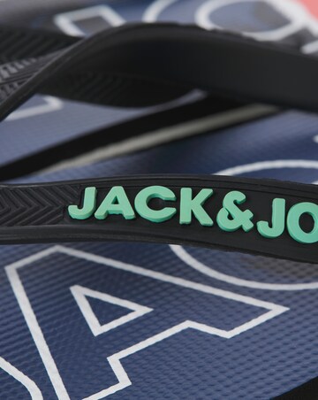 Jack & Jones Palm Print Flip Flop - Navy