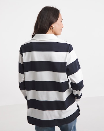 Pure Cotton Long Sleeve Rugby Polo Top