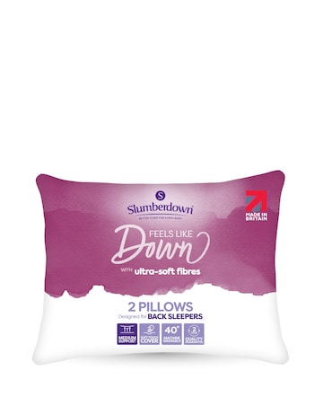 Slumberdown Feels Like Down Pillows Pack of 2 Pillows
