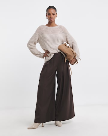 Semi Sheer Slash Neck Jumper