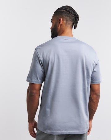 Relaxed Fit Supima Crew Neck T-Shirt- Steel Blue