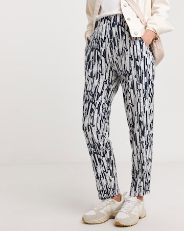 Printed Pull On Jersey Tapered Trouser