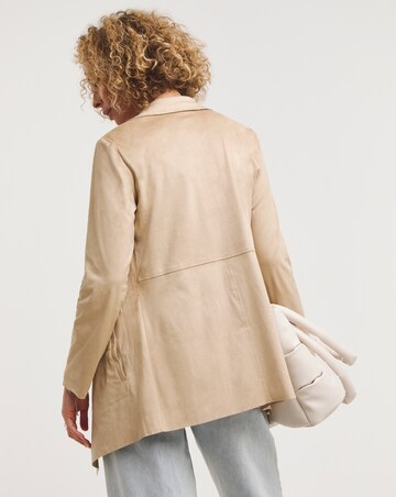 Camel Suedette Waterfall Jacket