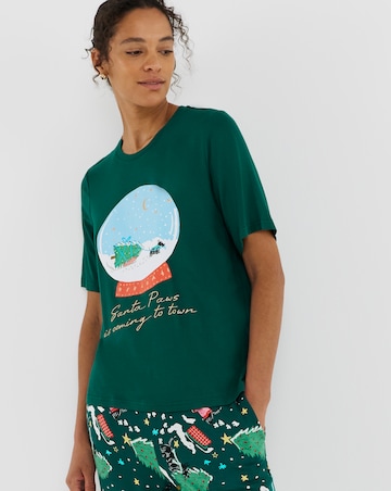 Pretty Secrets Christmas Scotty Dog Graphic Pyjama Set